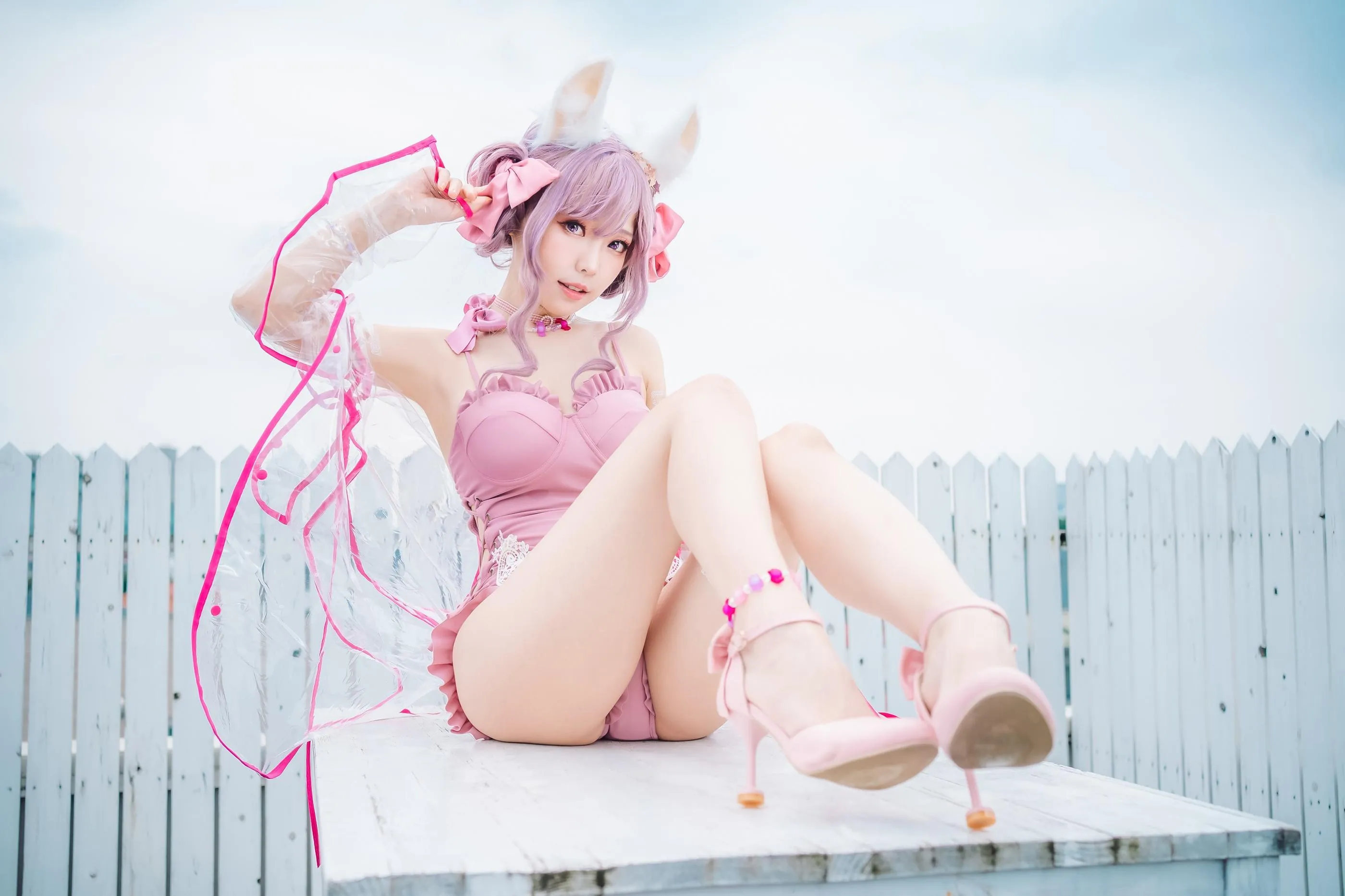 ElyEE子 – NO.82 Fluffy Summer – Original Swimsuit-粉色 [54P]插图6